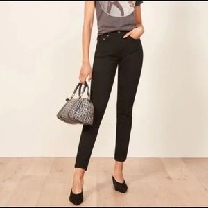 Reformation Black high rise “Melissa” jean size 25 NWT button fly